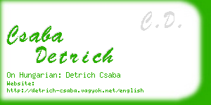 csaba detrich business card